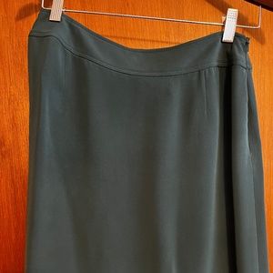 Forest Green Jones New York Silk Skirt, Size 8